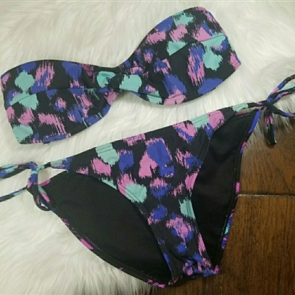 Kirra Black/Purple Bikini | sz Small